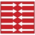 Arch se šipkami, červená/bílá